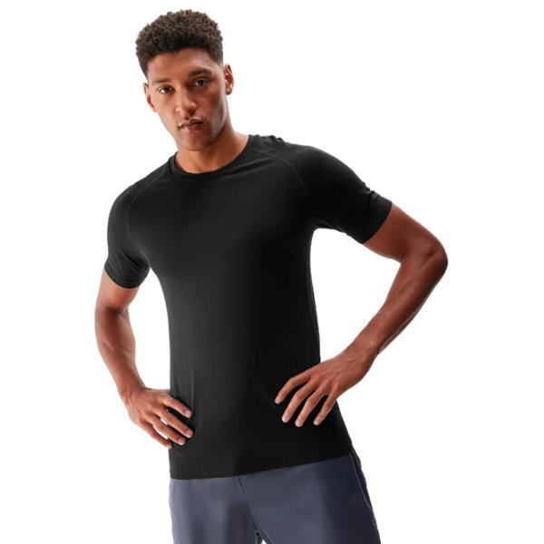 Tricou pentru bărbați 4F 4faw23tftsm435 100% poliamidă/ Black photo 3