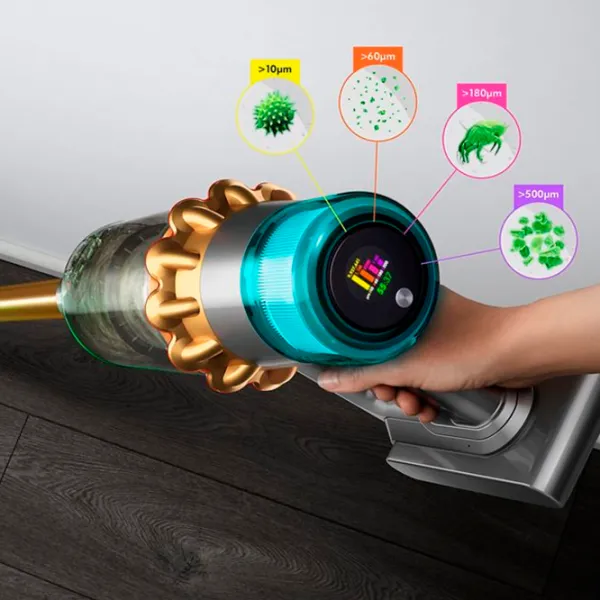 Aspirator vertical Dyson V15 Detect Absolute 610 W / Gray Gold photo 8