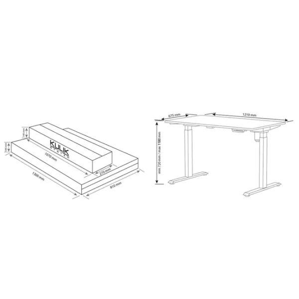 Офисный стол Kulik System E-Table Дерево/ Black photo 8