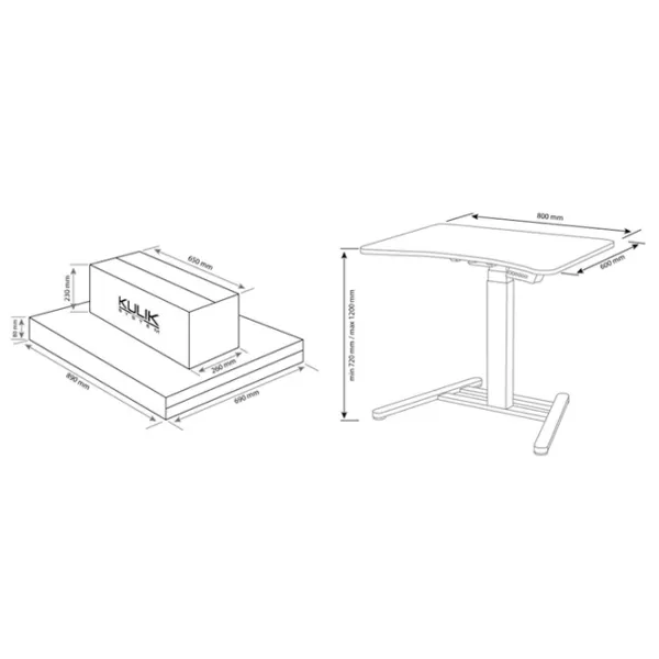 Masă de birou Kulik System E-Table Lemn/ White photo 3