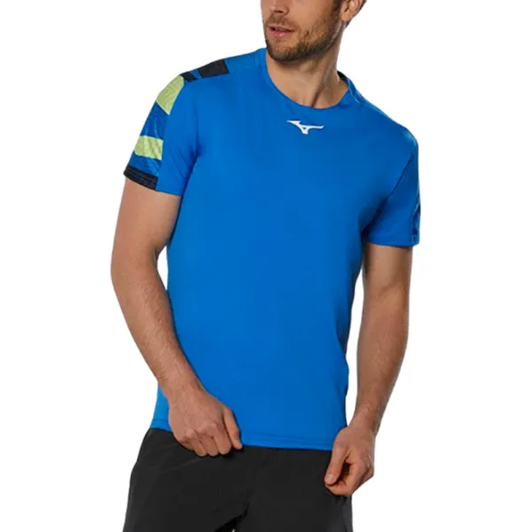Футболка для мужчин Mizuno 62ga2001 87% полиэстер/ Blue photo 2