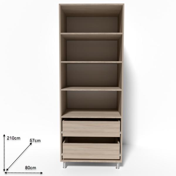 Шкаф Smartex N10  80 x 57см x 210 / ДСП / Дуб светлый photo 2 Шкаф Smartex N10  80 x 57см x 210 / ДСП / Дуб светлый photo 2