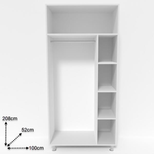 Dulap Smartex N2 100 x 52 x 206 / DSP / White photo 2 Dulap Smartex N2 100 x 52 x 206 / DSP / White photo 2