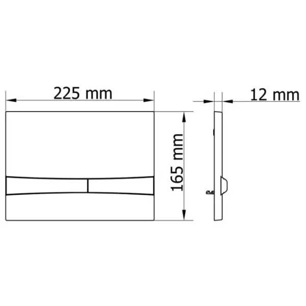 Placă de comandă Visam Mia Plastic/ Dublă photo 2