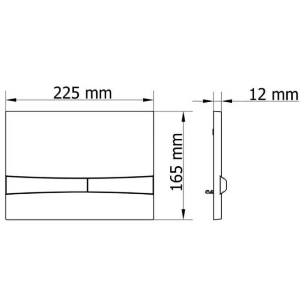 Placă de comandă Visam Mia Plastic/ Dublă photo 2