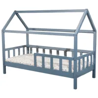 Детская кровать Mobicasa Jasmine 90 x 200 см/ Дерево/ Серый