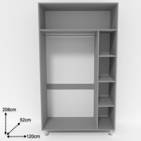 Dulap Smartex N2 120 x 52 x 206 / DSP / Grafit photo 2 Dulap Smartex N2 120 x 52 x 206 / DSP / Grafit photo 2