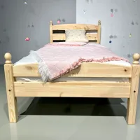 Pat pentru copii Mobicasa Lira 90 x 200 cm/ Lemn/ Natural