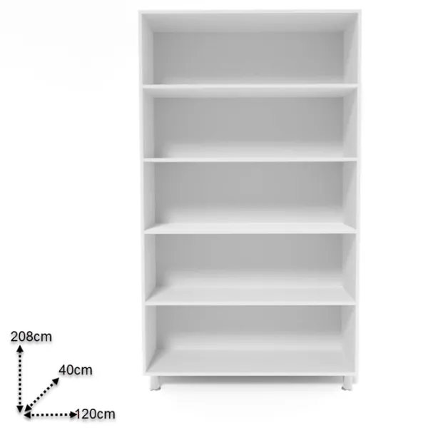 Шкаф Smartex N4 120 x 40см x 208 / ДСП / White photo 2 Шкаф Smartex N4 120 x 40см x 208 / ДСП / White photo 2
