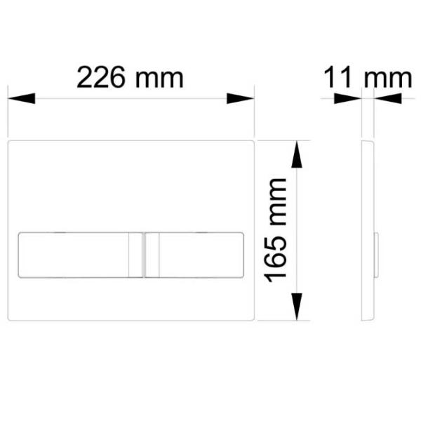 Placă de comandă Visam Karina Plastic/ Dublă photo 2