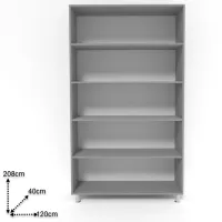 Шкаф Smartex N4 120 x 40см x 208 / ДСП / Графитовый photo 2