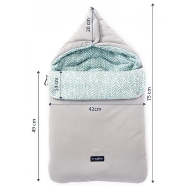 Sac de iarna Zaffiro 5in1 Bumbac/ Mint photo 4