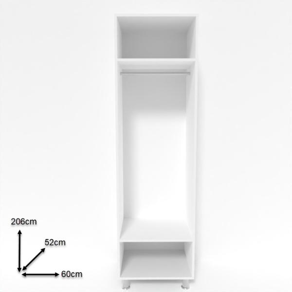 Шкаф Smartex N1 60 x 52см x 206 / ДСП / White photo 2 Шкаф Smartex N1 60 x 52см x 206 / ДСП / White photo 2