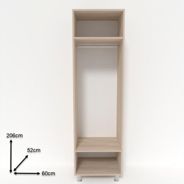 Dulap Smartex N1 60 x 52 x 206 / DSP / Stejar deschis photo 2