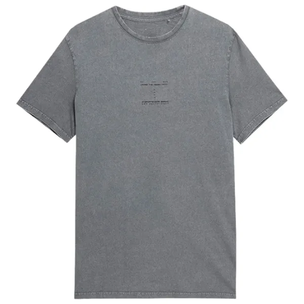 Tricou pentru bărbați 4F 4Fss23ttshm296 100% bumbac/ Gray photo 1