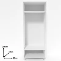 Шкаф Smartex N1 80 x 52см x 206 / ДСП / White photo 2