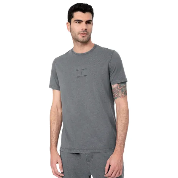 Tricou pentru bărbați 4F 4Fss23ttshm296 100% bumbac/ Gray photo 2