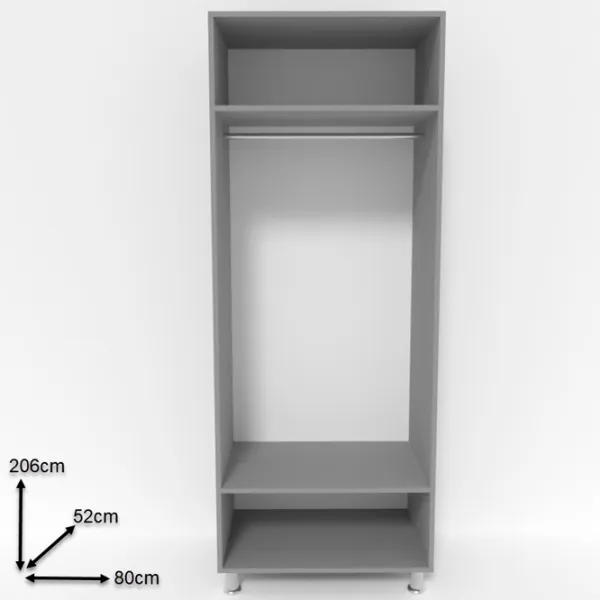 Dulap Smartex N1 80 x 52 x 206 / DSP / Grafit photo 2