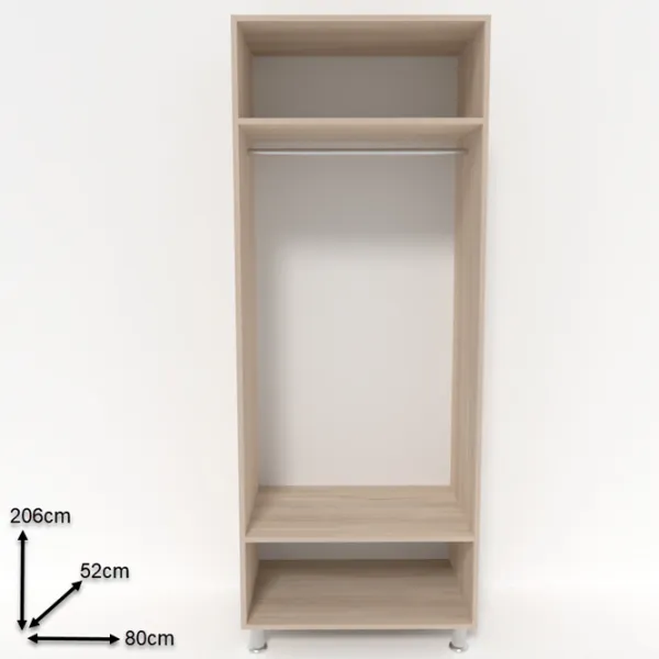Dulap Smartex N1 80 x 52 x 206 / DSP / Stejar deschis photo 2
