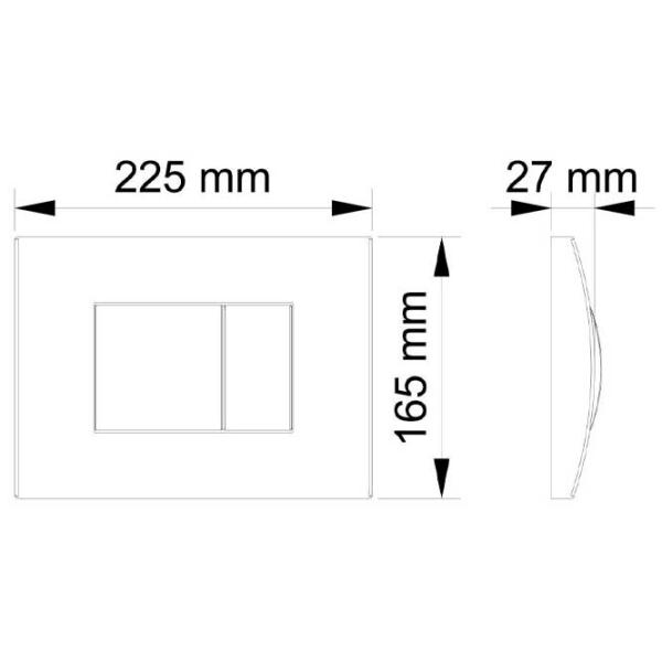 Placă de comandă Visam Artemis Plastic/ Dublă photo 2