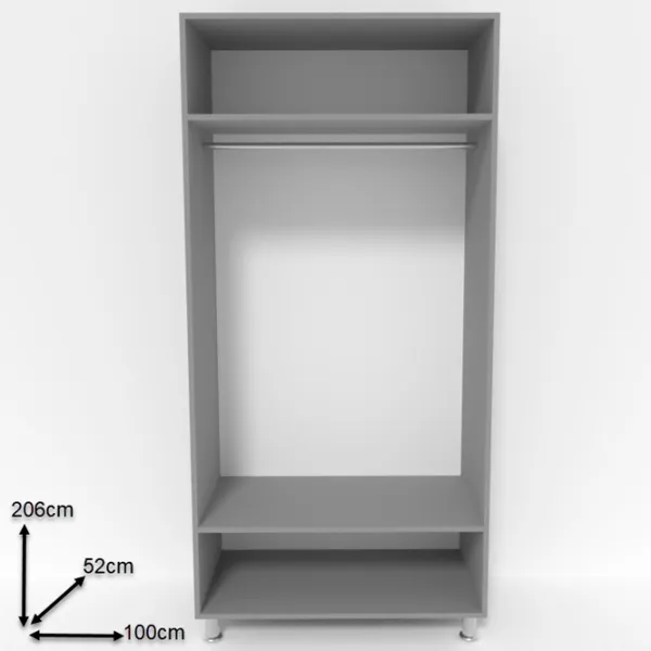 Dulap Smartex N1 100 x 52 x 206 / DSP / Grafit photo 2