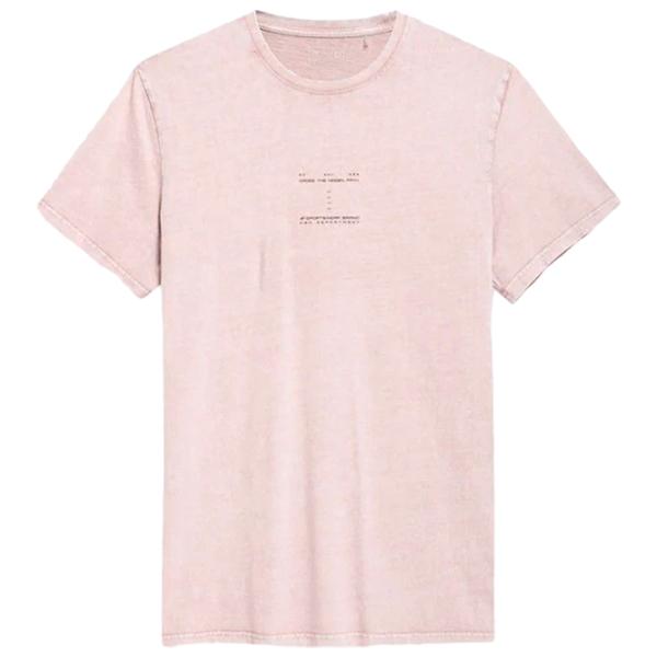 Tricou pentru bărbați 4F 4Fss23ttshm296 100% bumbac/ Pink photo 1