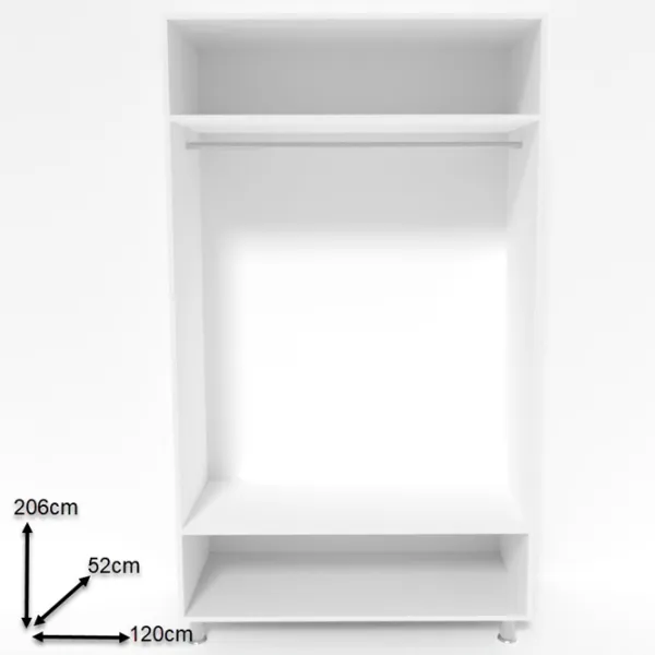 Dulap Smartex N1 120 x 52 x 206 / DSP / White photo 2 Dulap Smartex N1 120 x 52 x 206 / DSP / White photo 2