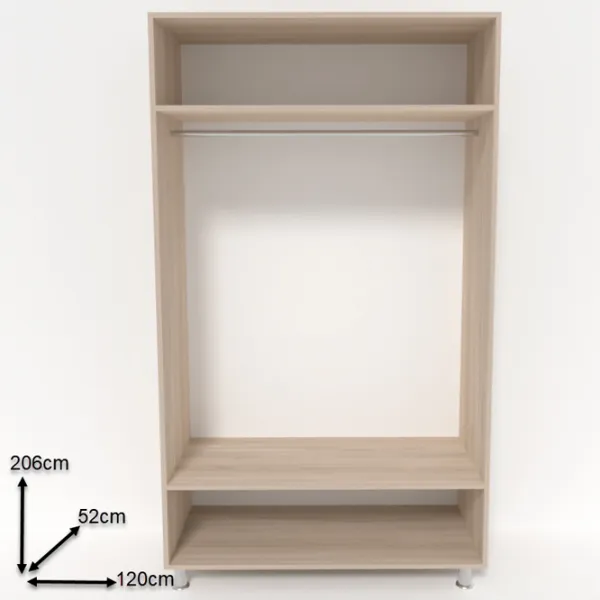 Dulap Smartex N1 120 x 52 x 206 / DSP / Stejar deschis photo 2 Dulap Smartex N1 120 x 52 x 206 / DSP / Stejar deschis photo 2