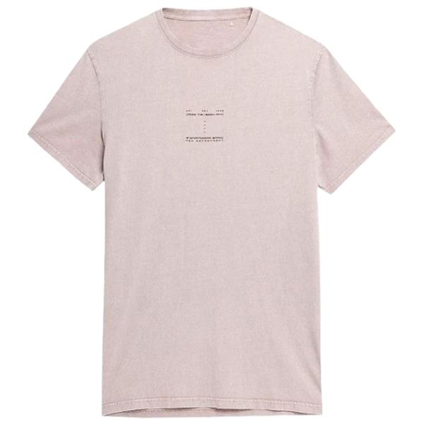 Tricou pentru bărbați 4F 4Fss23ttshm296 100% bumbac/ Beige photo 1