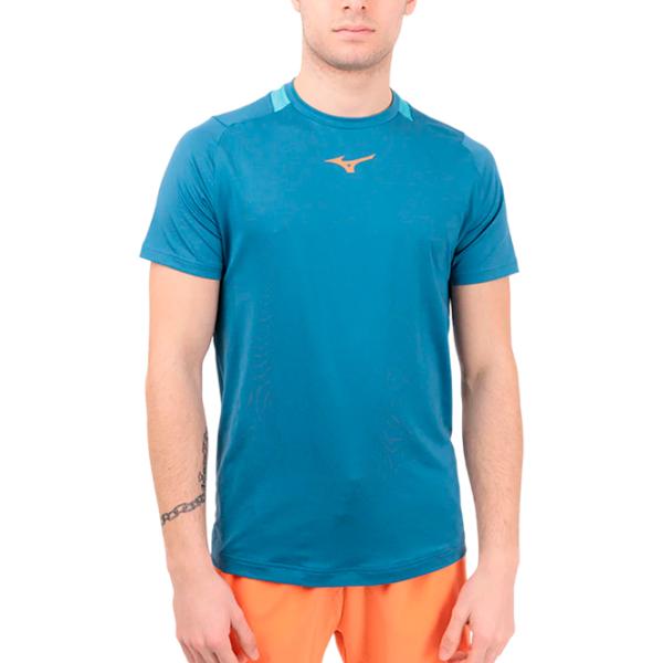 Tricou pentru bărbați Mizuno 62gaa001 14% elastan/ Blue photo 1