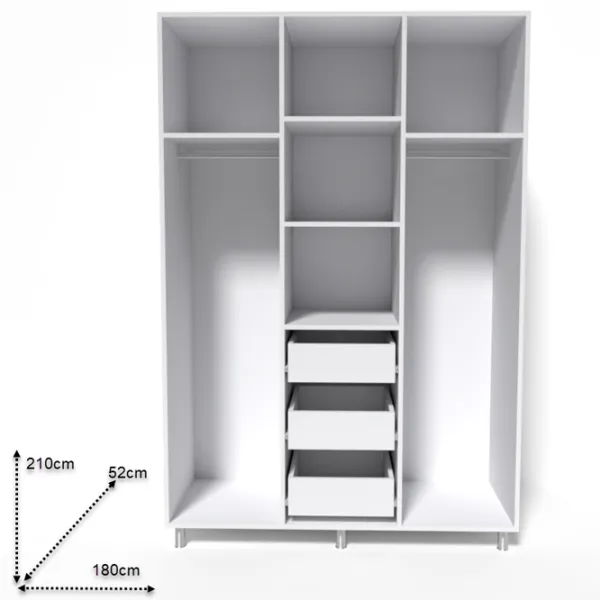 Dulap Smartex N12 180 x 52 x 210 / DSP / White photo 2 Dulap Smartex N12 180 x 52 x 210 / DSP / White photo 2