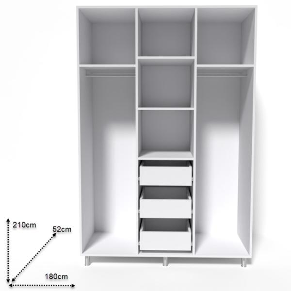 Dulap Smartex N12 180 x 52 x 210 / DSP / White photo 2 Dulap Smartex N12 180 x 52 x 210 / DSP / White photo 2