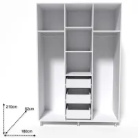 Dulap Smartex N12 180 x 52 x 210 / DSP / White photo 2