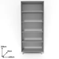 Шкаф Smartex N4 90 x 40см x 208 / ДСП / Графитовый photo 2