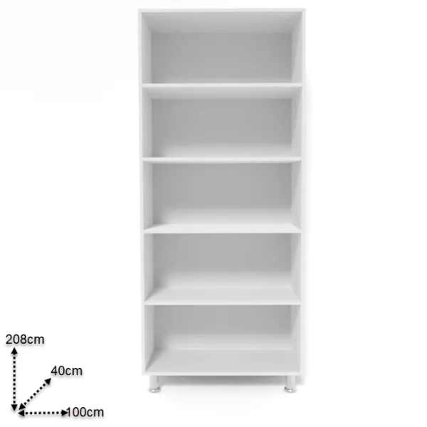 Шкаф Smartex N4 100 x 40см x 208 / ДСП / White photo 2