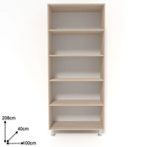 Dulap Smartex N4 100 x 40 x 208 / DSP / Stejar deschis photo 2 Dulap Smartex N4 100 x 40 x 208 / DSP / Stejar deschis photo 2