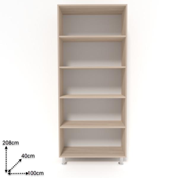 Dulap Smartex N4 100 x 40 x 208 / DSP / Stejar deschis photo 2 Dulap Smartex N4 100 x 40 x 208 / DSP / Stejar deschis photo 2