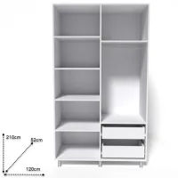 Dulap Smartex N11 120 x 52 x 210 / DSP / White photo 2