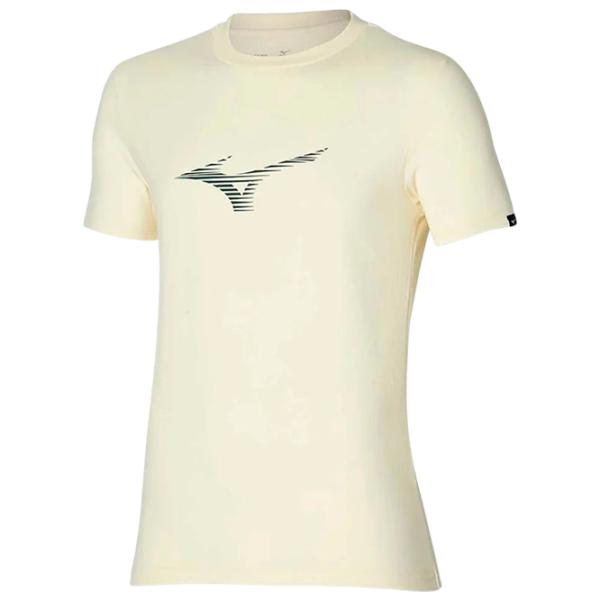 Футболка для мужчин Mizuno k2gaa001 100% хлопок/ Светло-желтый бежевый photo 1