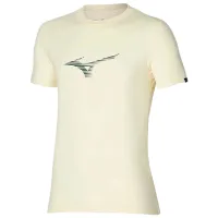 Футболка для мужчин Mizuno k2gaa001 100% хлопок/ Светло-желтый бежевый