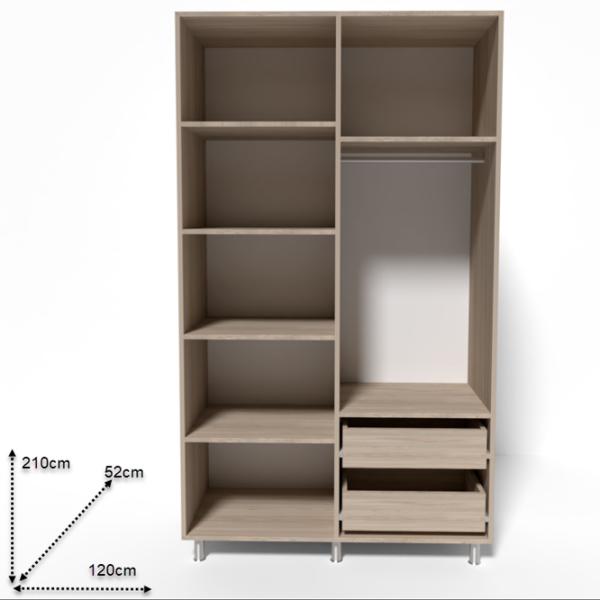 Dulap Smartex N11 120 x 52 x 210 / DSP / Stejar deschis photo 2