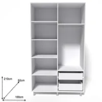 Dulap Smartex N11 100 x 52 x 210 / DSP / White photo 2