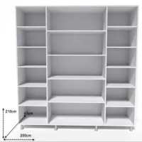 Шкаф Smartex N9 200 x 47см x 210 / ДСП / White photo 2