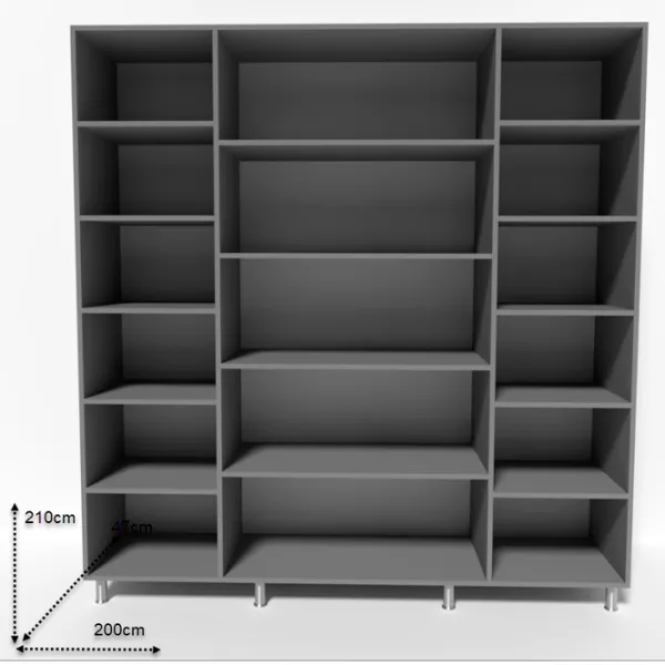 Шкаф Smartex N9 200 x 47см x 210 / ДСП / Графитовый photo 2
