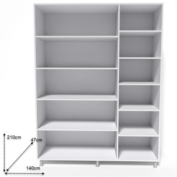 Шкаф Smartex N9 140 x 47см x 210 / ДСП / White photo 2 Шкаф Smartex N9 140 x 47см x 210 / ДСП / White photo 2