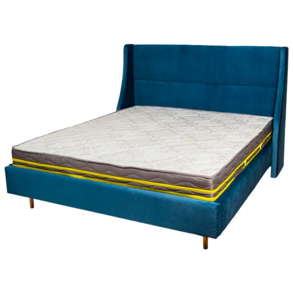 Кровать Mobilier Vera-2 160 x 200 см/ ЛДСП/ Blue photo 1