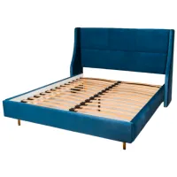 Кровать Mobilier Vera-2 180 x 200 см/ ЛДСП/ Blue photo 2