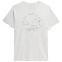 Tricou pentru bărbați 4F 4Fss23ttshm365 100% bumbac/ Light Gray