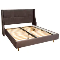 Кровать Mobilier Vera-2 180 x 200 см/ ЛДСП/ Brown photo 2