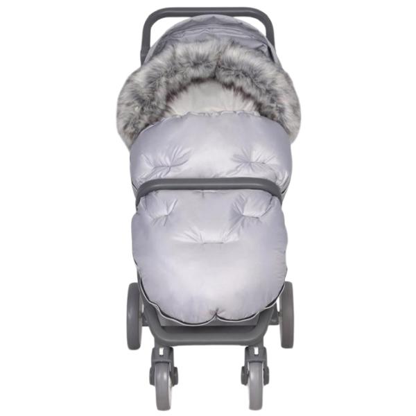 Husă pentru cărucior Colibro 1128511 Blană artificială, poliester/ Silver photo 1